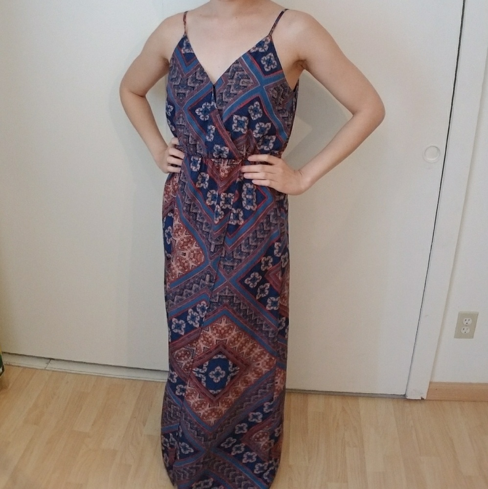 Maxi Faux Wrap Dress